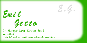 emil getto business card